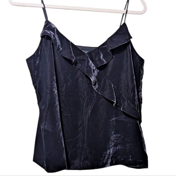 J. Crew Tops - J. Crew Going Out Cami Tank Top 6 Black Velvet